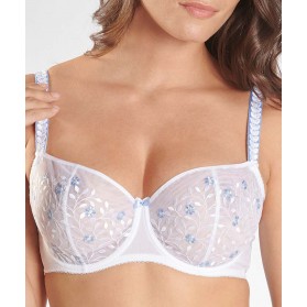 Soutien-gorge corbeille confort AUBADE FLEUR DE CRISTAL BLEU PUR