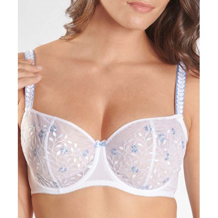 Soutien-gorge corbeille confort AUBADE FLEUR DE PLAISIR BLEU PUR