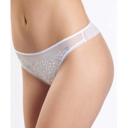 Tanga AUBADE FLEUR DE PLAISIR BLEU PUR