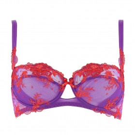 Soutien-gorge corbeille LISE CHARMEL BAISERS DE FLEURS PARME ROUGE