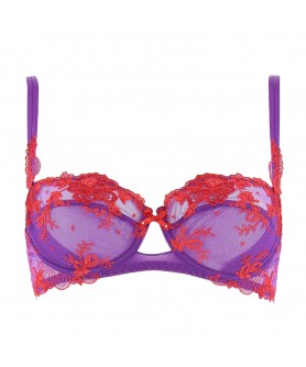 Soutien-gorge corbeille LISE CHARMEL BAISERS DE FLEURS PARME ROUGE