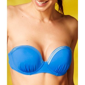 Haut de maillot de bain bandeau armatures SIMONE PERELE TANGO BLEU ROYAL