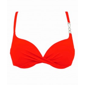 Haut de maillot de bain push-up SIMONE PERELE GOLD ROUGE