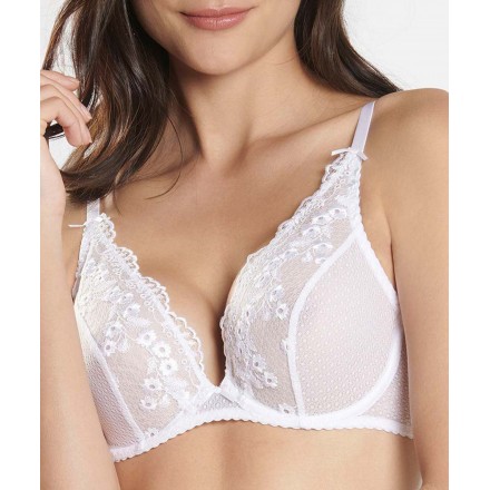 Soutien-gorge triangle armatures AUBADE TENDRE CONVOITISE BLANC