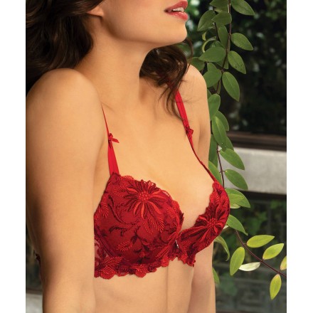 Soutien-gorge coque LISE CHARMEL FLEUR APHRODITE ROUGE APHRODITE