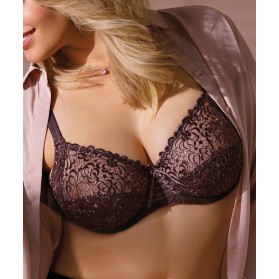 Soutien-gorge armatures bien-être ANTINEA DE LISE CHARMEL FASHION GUIPURE MAUVE SATIN