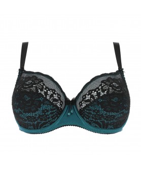 Soutien-gorge armatures bien-être ANTINEA DE LISE CHARMEL NUIT SATIN NOIR CANARD