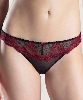 Slip mini-coeur AUBADE PASSION NOCTURNE NOIR VOLUPTE
