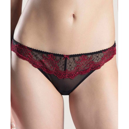 Slip mini-coeur AUBADE PASSION NOCTURNE NOIR VOLUPTE