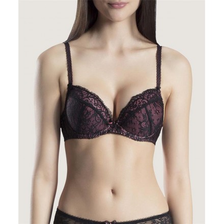 Soutien-gorge push-up AUBADE COURBES DIVINES CHARME NOIR