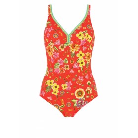 Maillot de bain une pièce nageur maintien ANTIGEL LA ROMANESQUE ROUGE EDEN