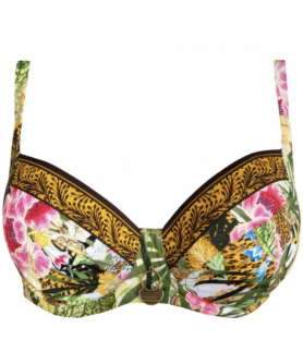 Haut de maillot de bain corbeille bonnet profond LISE CHARMEL JUNGLE PANTHERE JUNGLE NATURE