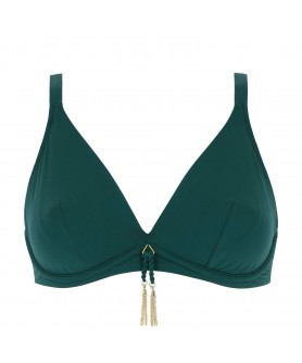 Haut de maillot de bain armatures triangle LISE CHARMEL PONPOMS ARTY ARTY VERT