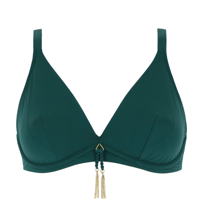 Haut de maillot de bain vert femme