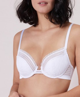 Soutien-gorge push-up SIMONE PERELE BLOSSOM BLANC