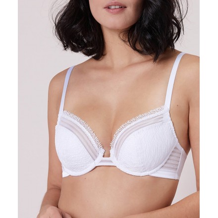 Soutien-gorge push-up SIMONE PERELE BLOSSOM BLANC