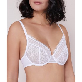 Soutien-gorge avec armatures SIMONE PERELE BLOSSOM BLANC