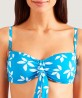 Haut de maillot de bain bandeau bretelles amovibles AUBADE COULEURS D'ETE TAHITIEN BLEU TROPIQUE