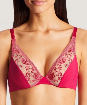 Soutien-gorge triangle armatures AUBADE FLEUR DE PASSION AMRARYLLIS