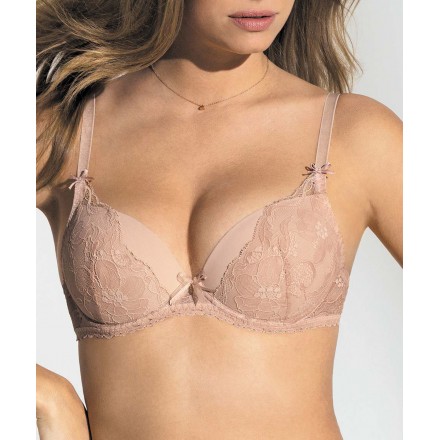 Soutien-gorge coque ANTINEA DE LISE CHARMEL PERGOLA DENTELLE ROSE PERGOLA