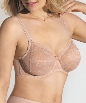 Soutien-gorge armatures bien-être ANTINEA DE LISE CHARMEL PERGOLA DENTELLE ROSE PERGOLA