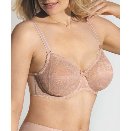 Soutien-gorge armatures bien-être ANTINEA DE LISE CHARMEL PERGOLA DENTELLE ROSE PERGOLA