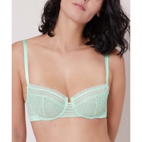 Soutien-gorge corbeille SIMONE PERELE BLOSSOM VERT D'EAU