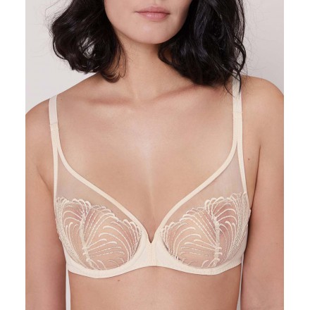 Soutien-gorge avec armatures décolleté plongeant SIMONE PERELE NUANCE PERLE IVOIRE