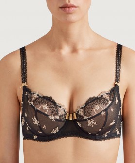 Soutien-gorge balconnet AUBADE LA BELLE GALANTE NOIR PHOENIX