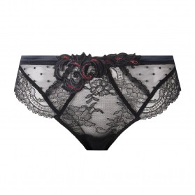 Slip séduction dentelle LISE CHARMEL SOIREE LIBERTINE NOIR LIBERTINE