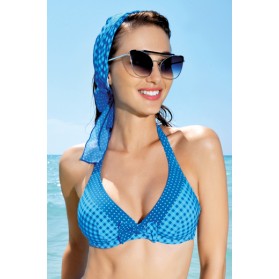 Maillot de bain triangle avec armature ANTIGEL DE LISE CHARMEL LA BOMB VICHY BOMB TURQUOISE