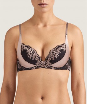 Soutien-gorge push-up AUBADE FEMME GLAMOUR OR NOIR