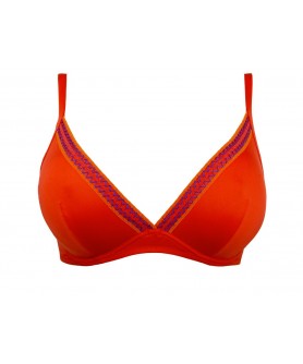 Haut de maillot de bain triangle avec armature ANTIGEL L'ECOCHERIE ORANGE BRULE