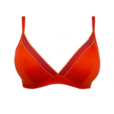 Haut de maillot de bain triangle avec armature ANTIGEL L'ECOCHERIE ORANGE  BRULE