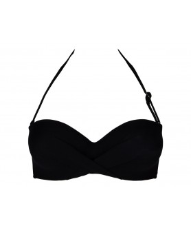 Haut de maillot de bain bandeau coque ANTIGEL LA CHIQUISSIMA NOIR