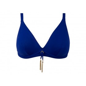 Haut de maillot de bain armatures triangle LISE CHARMEL POMPONS ARTY MER INDIGO