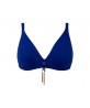 Haut de maillot de bain armatures triangle LISE CHARMEL POMPONS ARTY MER INDIGO