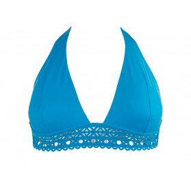 Haut de maillot de bain triangle sans armature LISE CHARMEL AJOURAGE COUTURE AJOURAGE TURQUOISE