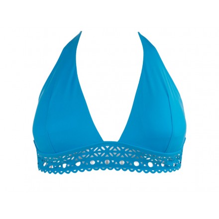 Haut de maillot de bain triangle sans armature LISE CHARMEL AJOURAGE COUTURE AJOURAGE TURQUOISE