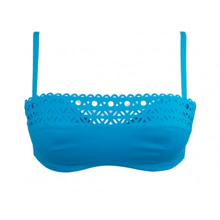 Haut de maillot de bain brassière coque LISE CHARMEL AJOURAGE COUTURE AJOURAGE TURQUOISE