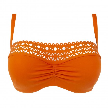 Haut de maillot de bain bandeau souple LISE CHARMEL AJOURAGE COUTURE CURRY COUTURE