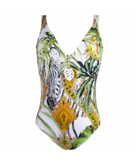 Maillot de bain une pièce nageur maintien ouvert LISE CHARMEL FEERIE TROPICALE NATURE TROPICALE