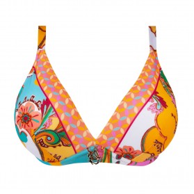 Haut de maillot de bain armature triangle LISE CHARMEL SOLEIL FLORAL CURCUMA SOLEIL