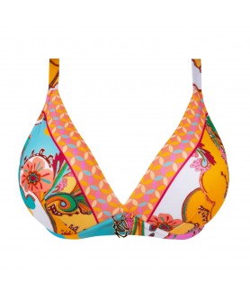 Haut de maillot de bain armature triangle LISE CHARMEL SOLEIL FLORAL CURCUMA SOLEIL