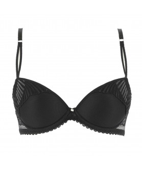 Soutien-gorge coque ANTINEA BIJOU DE NUIT NOIR ARGENT