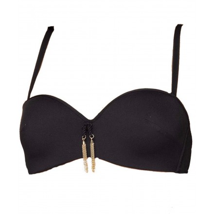 Haut de maillot de bain brassière LISE CHARMEL POMPONS ARTY NOIR