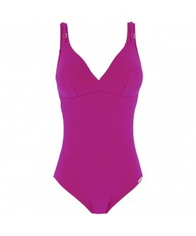 Maillot de bain une pièce nageur maintien LISE CHARMEL TRESSES BIJOUX TRESSES FUSHIA