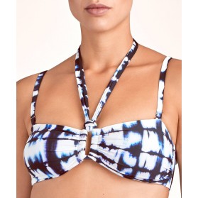 Haut de maillot de bain bandeau coque amovible AUBADE BRISE DU SUD TYEDYE