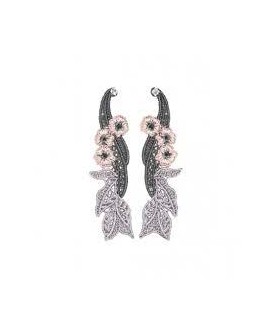 Boucles d'oreilles LISE CHARMEL FRISSON VEGETAL VEGETAL GRIS