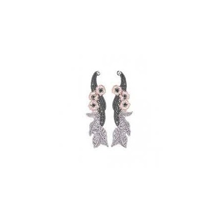 Boucles d'oreilles LISE CHARMEL FRISSON VEGETAL VEGETAL GRIS